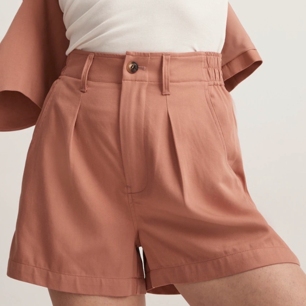 Madewell The Neale Short in Drapeweave Dried Rose Size 12